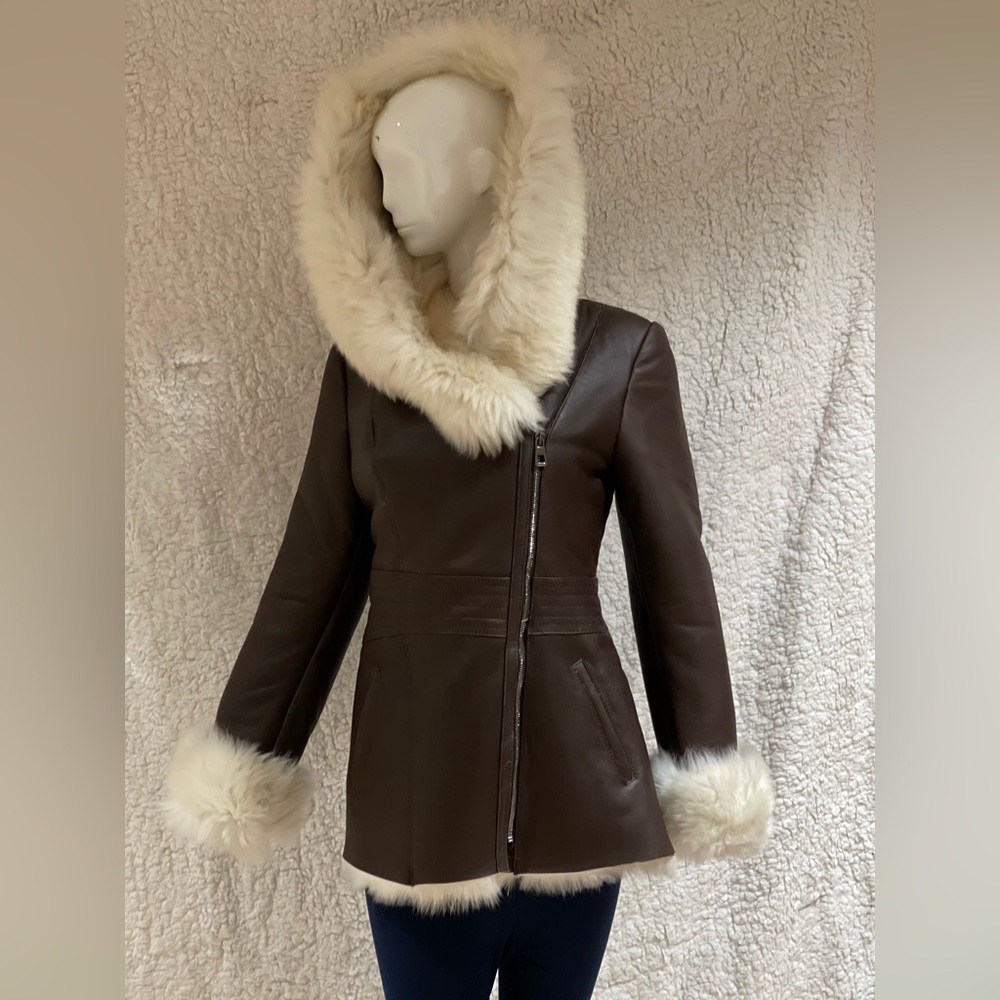 Sheepskin Shearling leather Winter jacket NWT